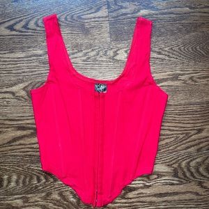 Red corset top